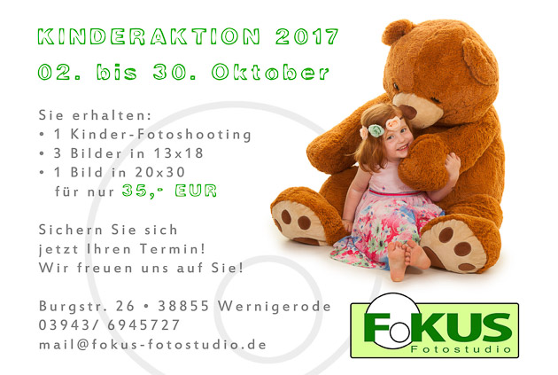 Kinderaktion 2017 vom 2. bis 30. Oktober