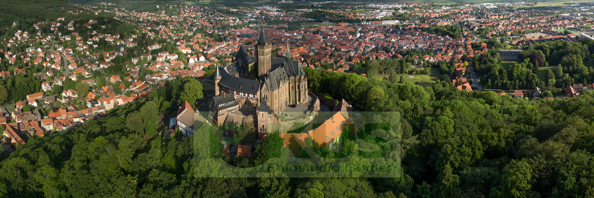 Schloss Wernigerode Luftbild Panorama