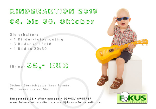 Kinderaktion 2018 vom 4. bis 30. Oktober